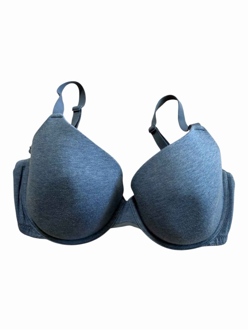 Auden Everyday Lightly Padded T-Shirt Bra Size 38D Heather Blue 100% Cotton